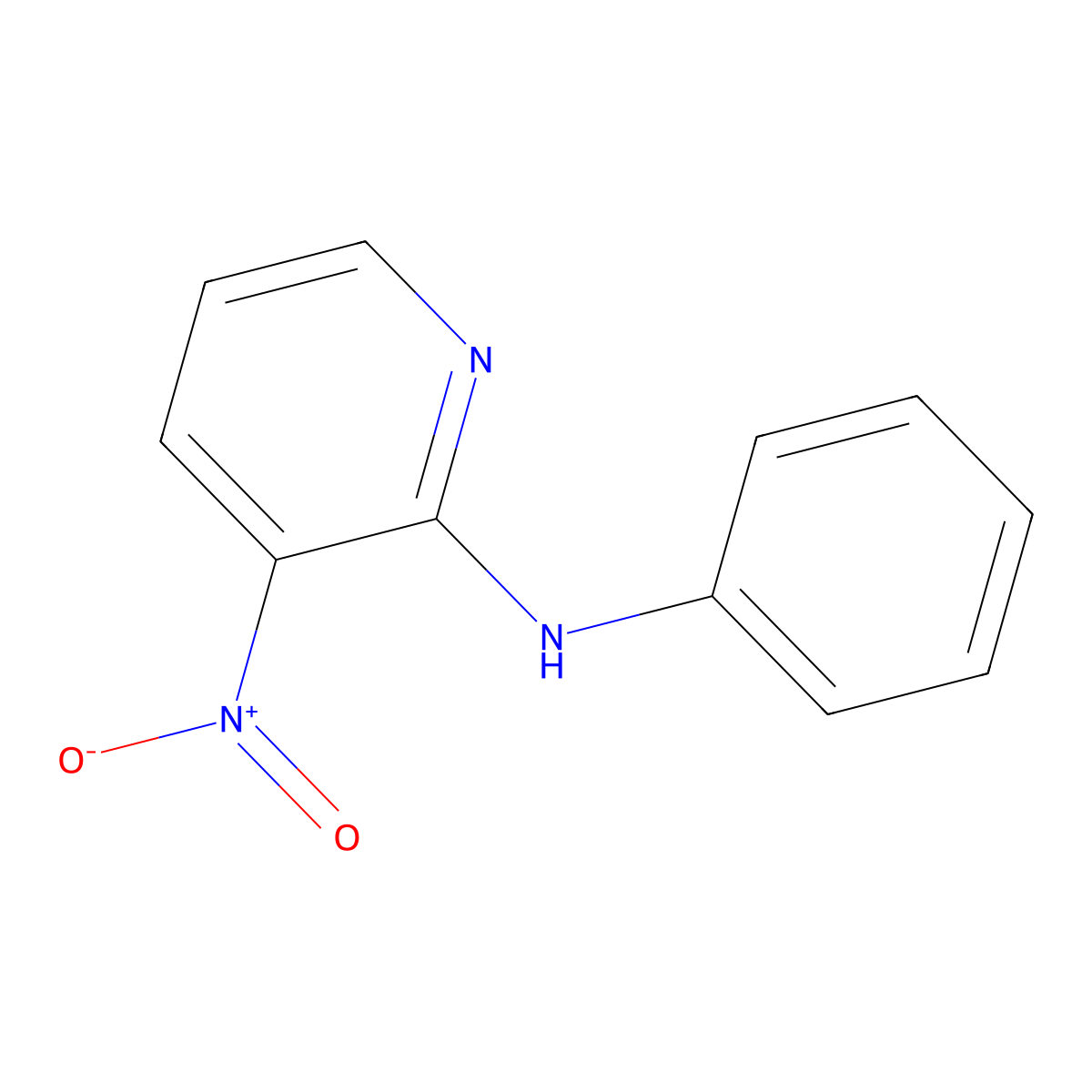 3-nitro-N-phenylpyridin-2-amine molecular structure, CAS 34949-41-2