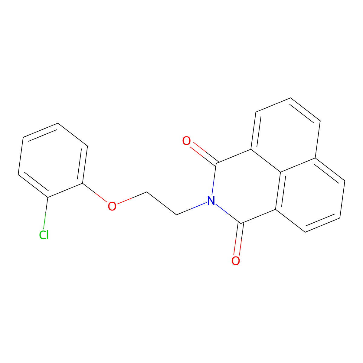 2-[2-(2-Chlorophenoxy)ethyl]benzo[de]isoquinoline-1,3-dione molecular structure, CAS 349492-01-9