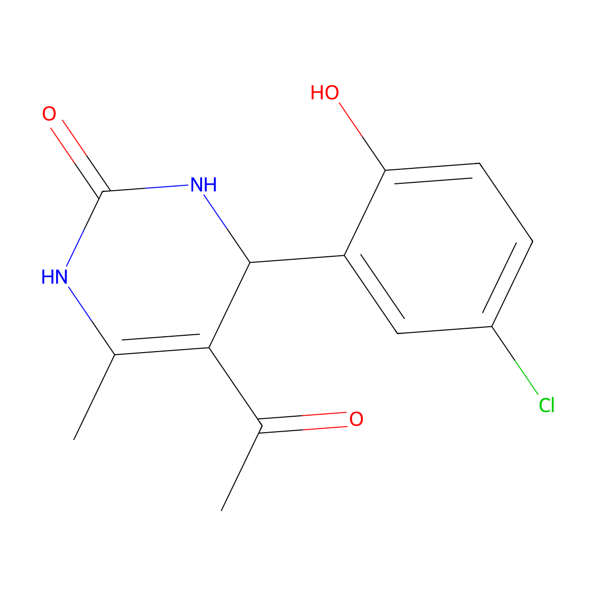 2(1H)-Pyrimidinone,5-acetyl-4-(5-chloro-2-hydroxyphenyl)-3,4-dihydro-6-methyl-(9CI) molecular structure, CAS 349493-14-7