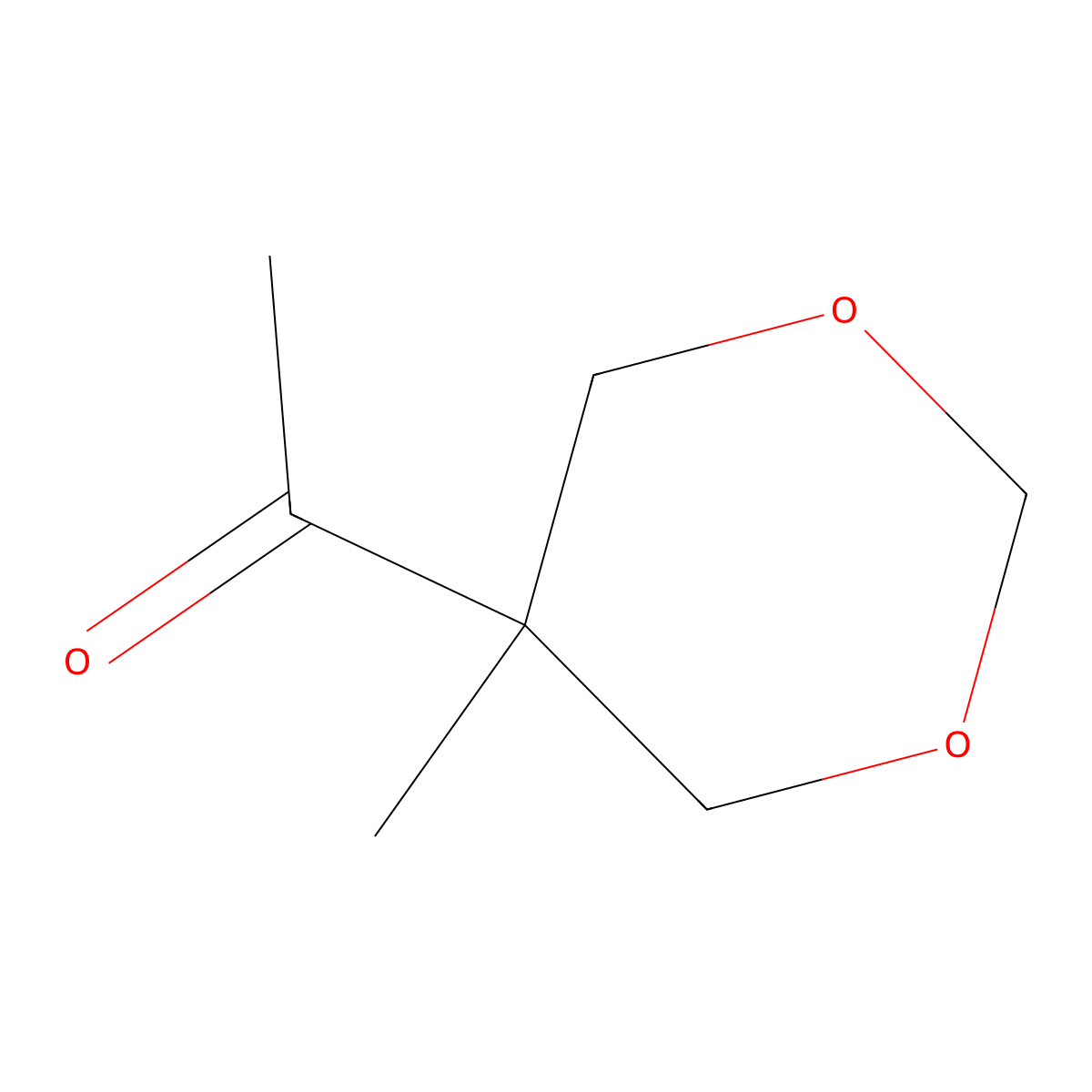 5-Acetyl-5-methyl-1,3-dioxane molecular structure, CAS 3495-19-0