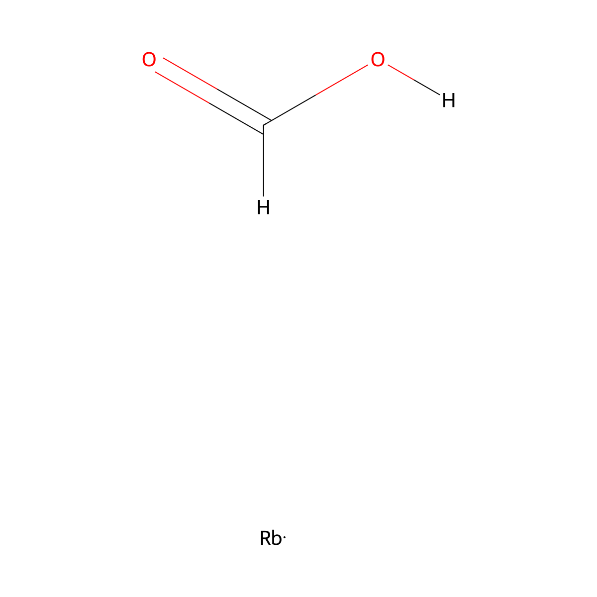 Rubidium formate molecular structure, CAS 3495-35-0