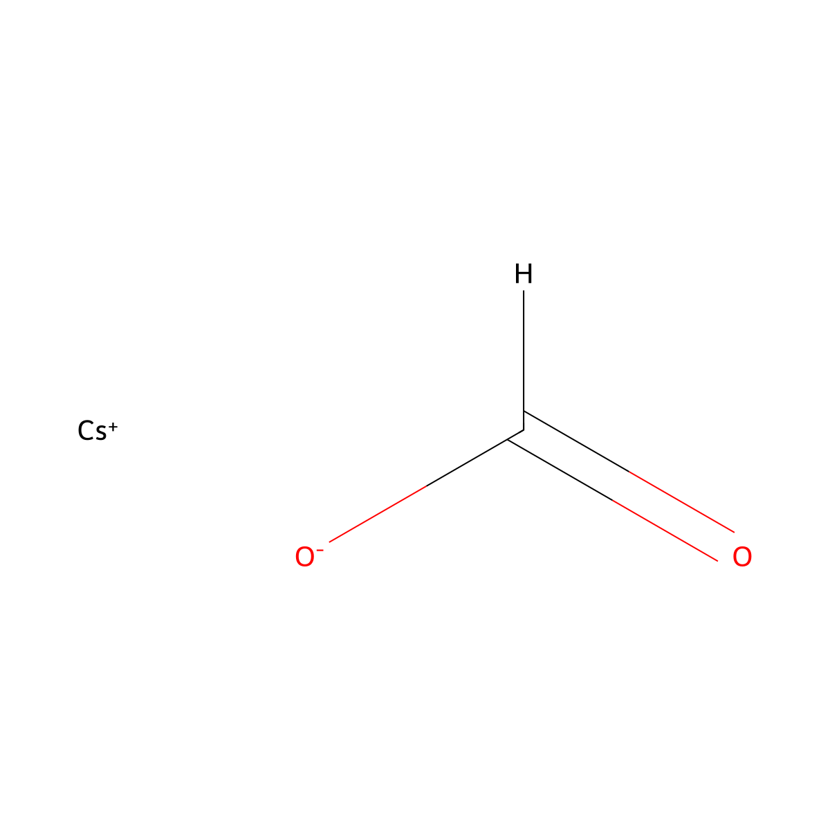 cesium formate molecular structure, CAS 3495-36-1