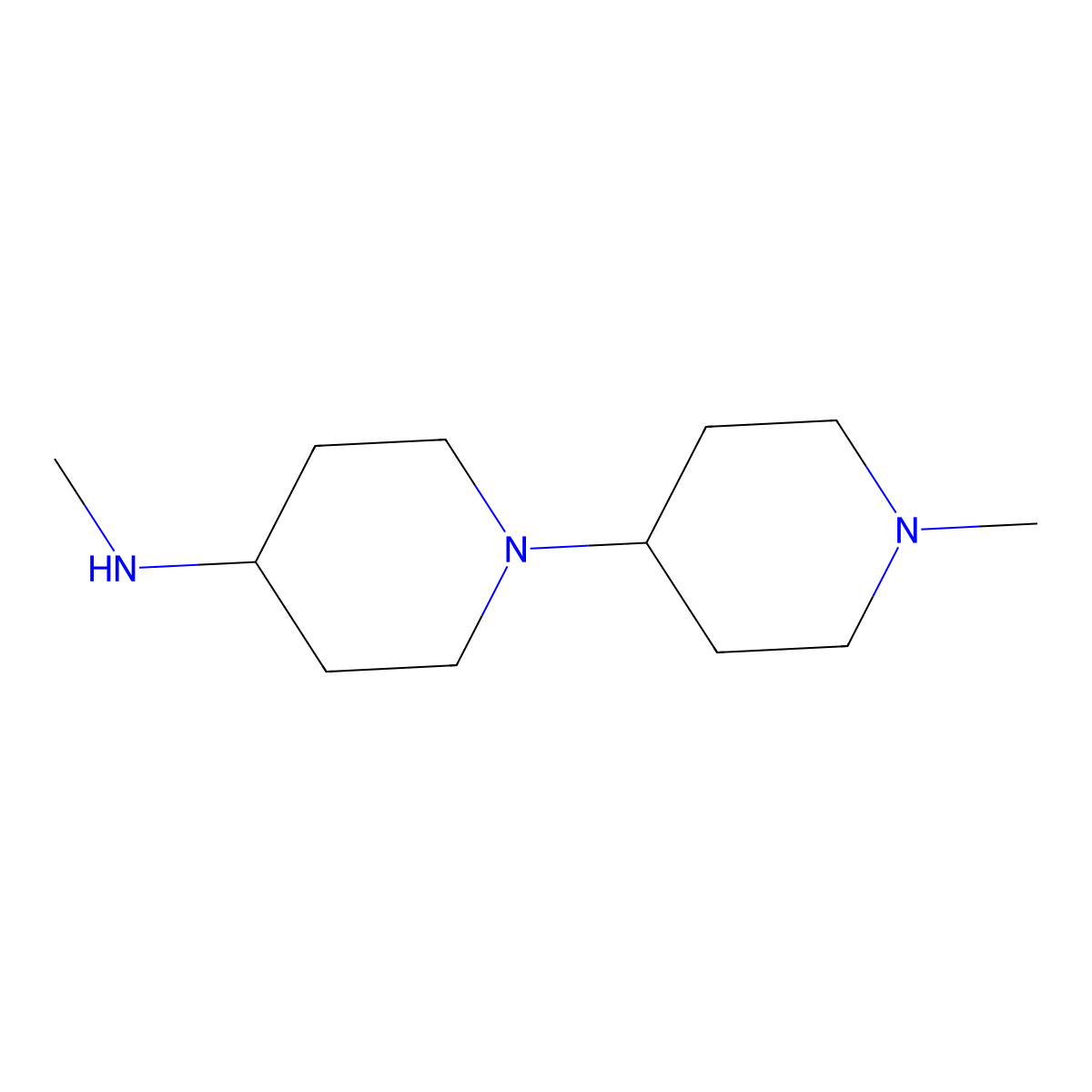 N-methyl-1-(1-methylpiperidin-4-yl)piperidin-4-amine molecular structure, CAS 349535-19-9