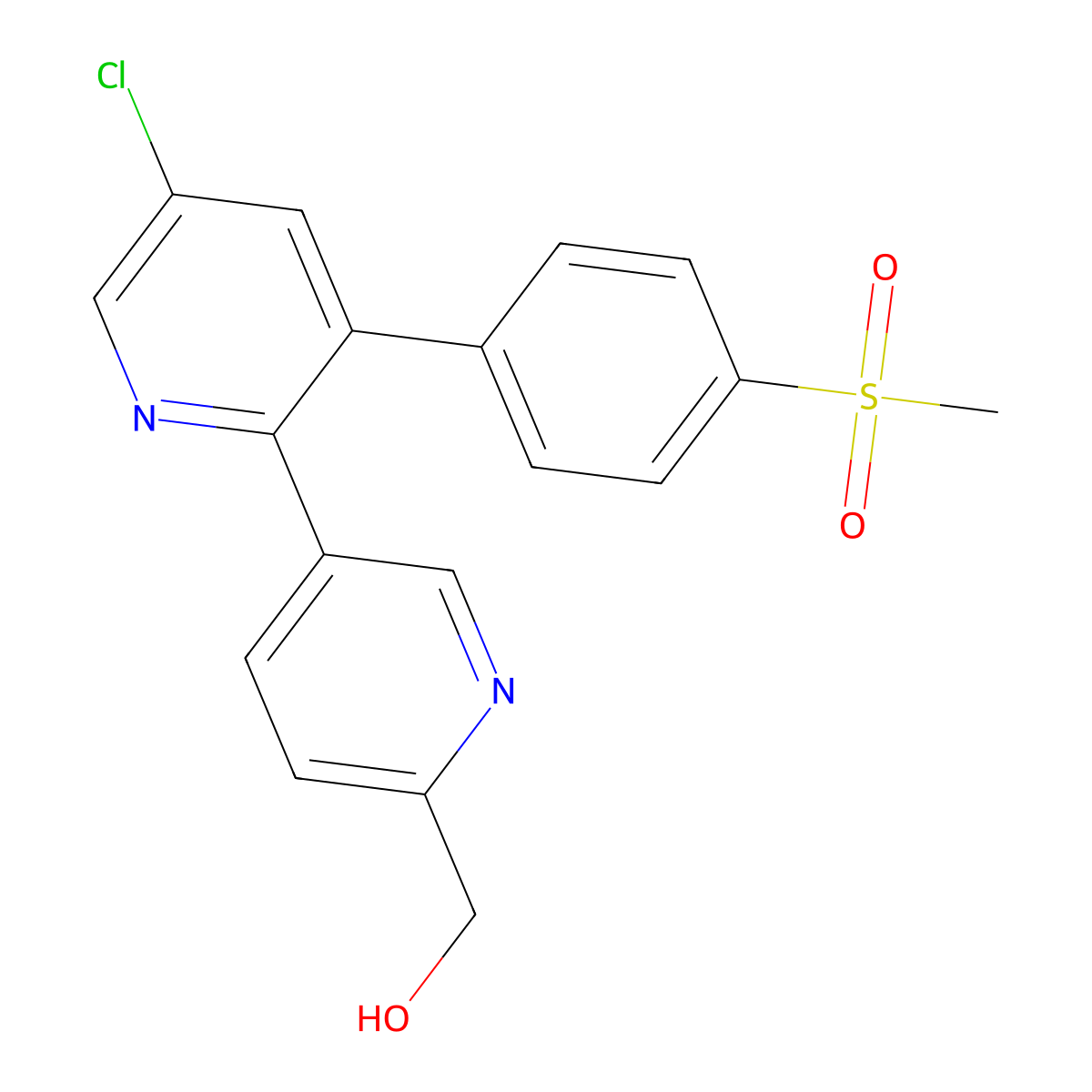 6-Hydroxymethyletoricoxib molecular structure, CAS 349536-41-0