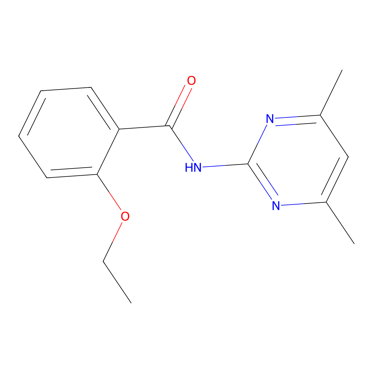 N-(4,6-dimethylpyrimidin-2-yl)-2-ethoxybenzamide molecular structure, CAS 349536-43-2