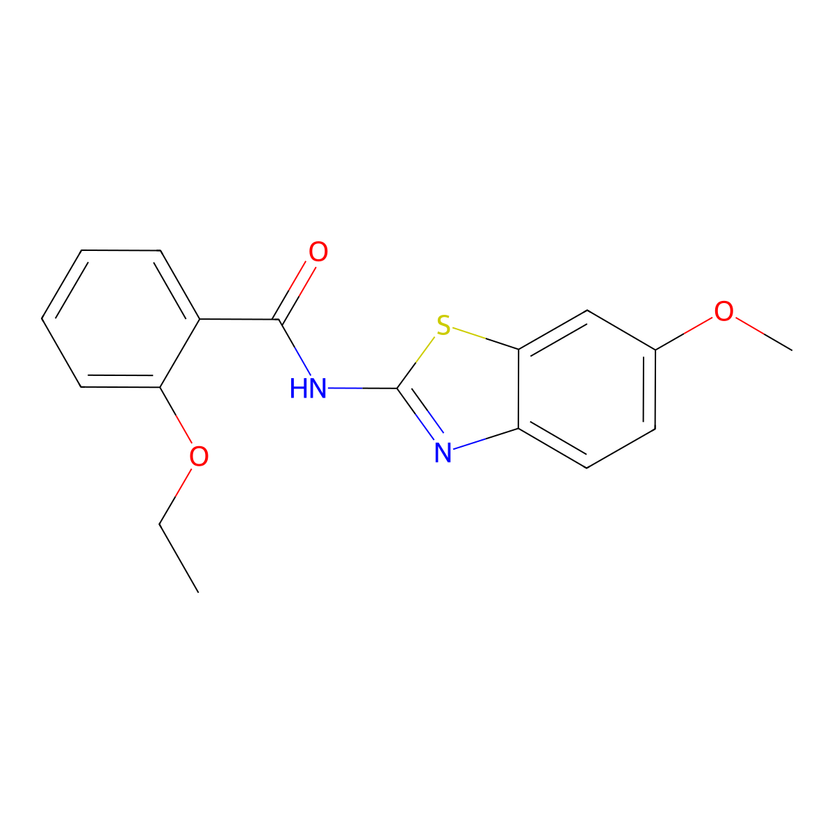 2-ethoxy-N-(6-methoxy-1,3-benzothiazol-2-yl)benzamide molecular structure, CAS 349536-44-3