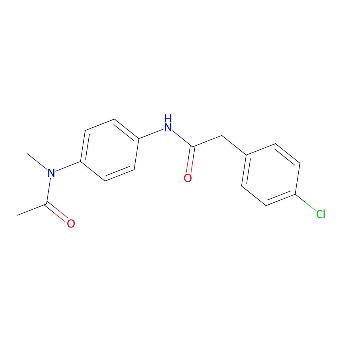 N-(4-{[(4-chlorophenyl)acetyl]amino}phenyl)-N-methylacetamide molecular structure, CAS 349536-62-5
