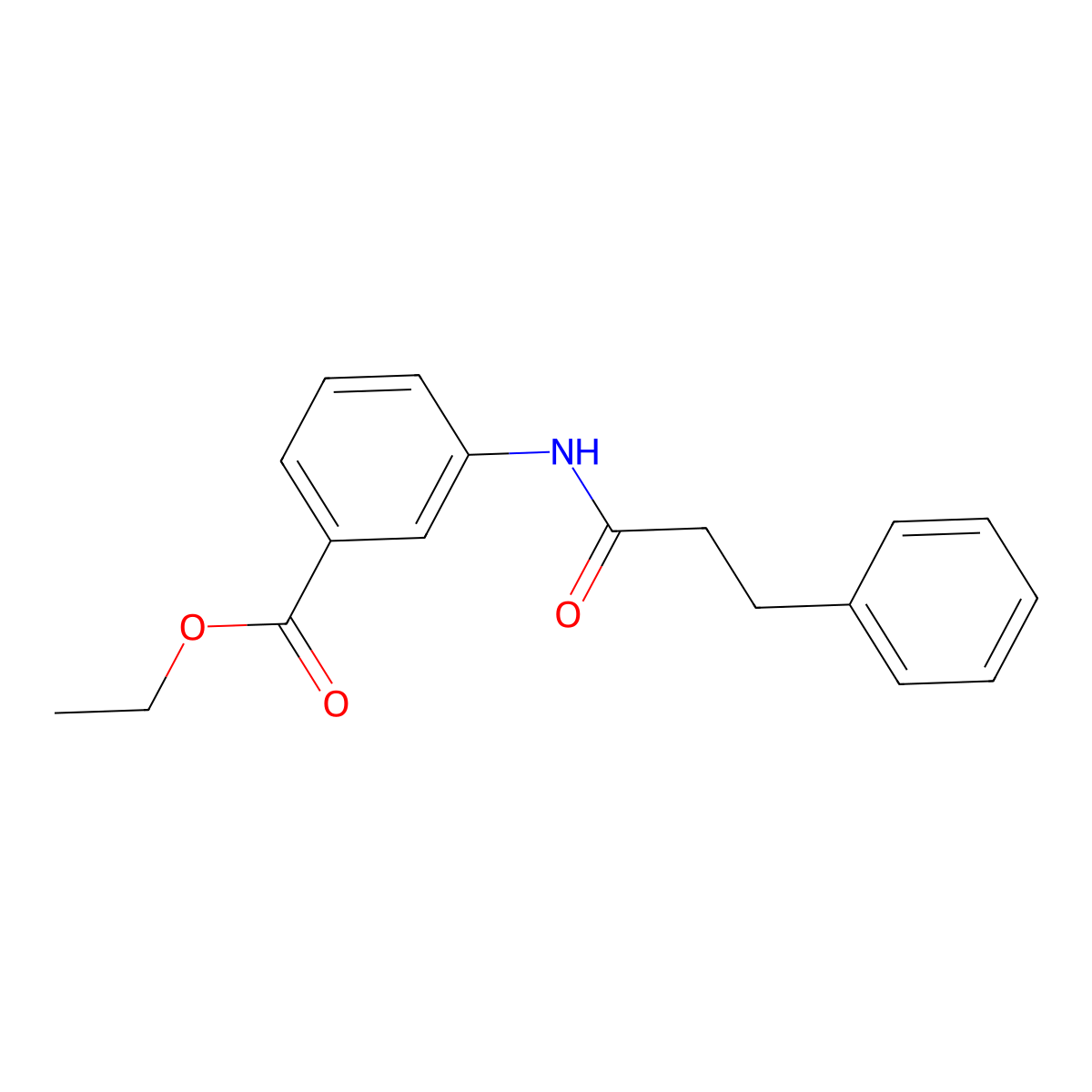 Ethyl 3-(3-phenylpropanoylamino)benzoate molecular structure, CAS 349537-38-8