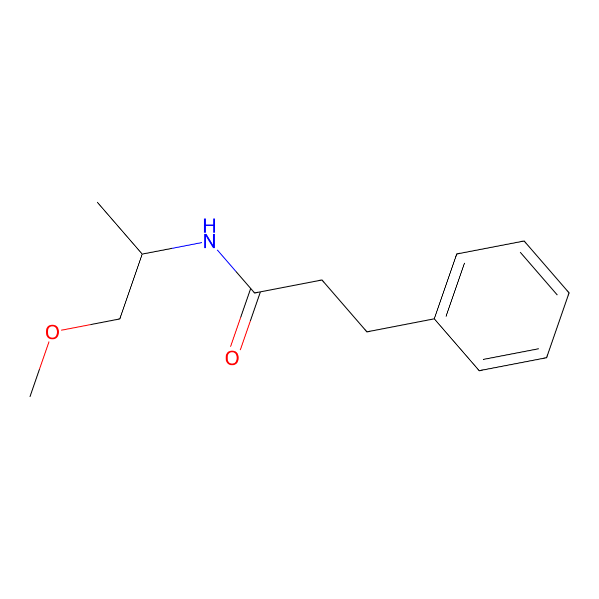 N-(1-methoxypropan-2-yl)-3-phenylpropanamide molecular structure, CAS 349537-41-3