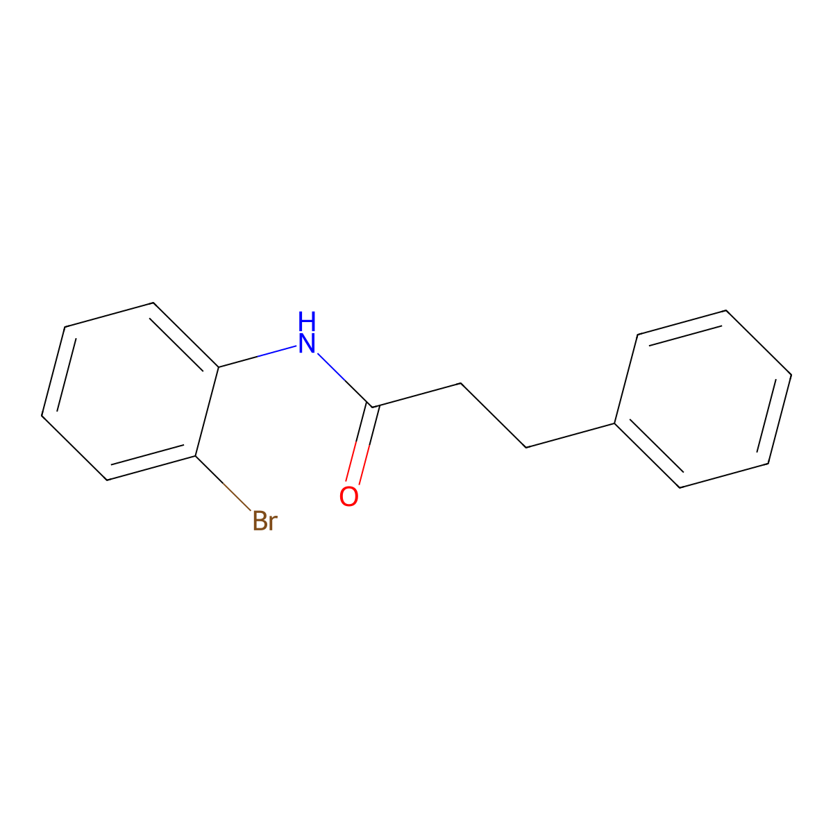 N-(2-bromophenyl)-3-phenylpropanamide molecular structure, CAS 349537-52-6
