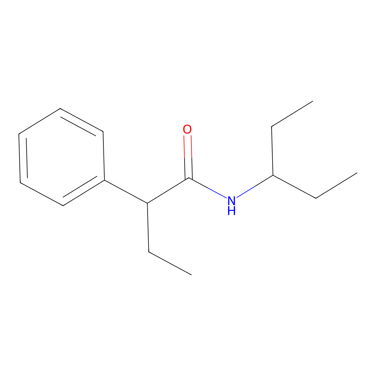 N-(pentan-3-yl)-2-phenylbutanamide molecular structure, CAS 349537-65-1
