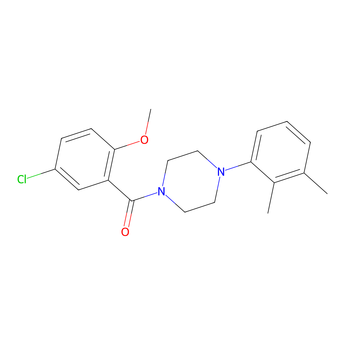 (5-Chloro-2-methoxyphenyl)-[4-(2,3-dimethylphenyl)piperazin-1-yl]methanone molecular structure, CAS 349538-98-3