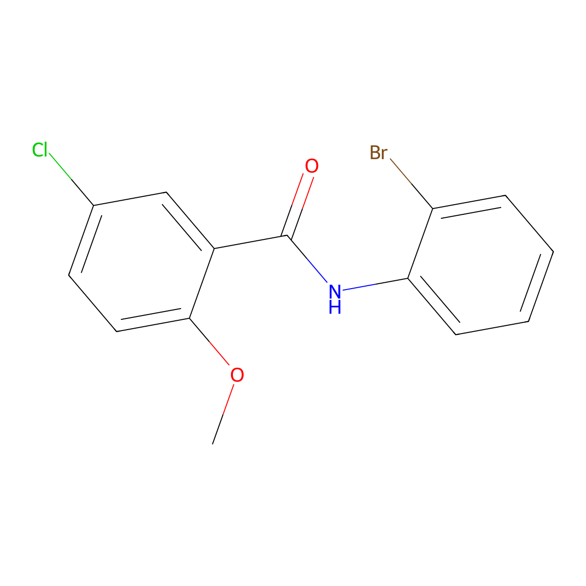 N-(2-bromophenyl)-5-chloro-2-methoxybenzamide molecular structure, CAS 349538-99-4