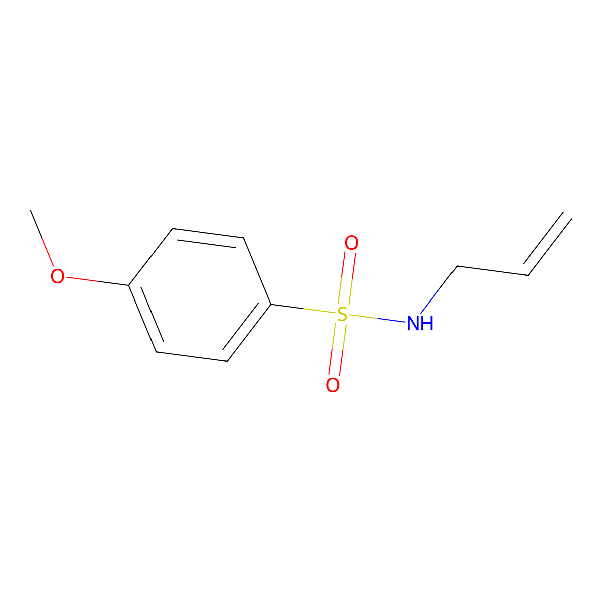 4-methoxy-N-(prop-2-en-1-yl)benzene-1-sulfonamide molecular structure, CAS 34954-40-0