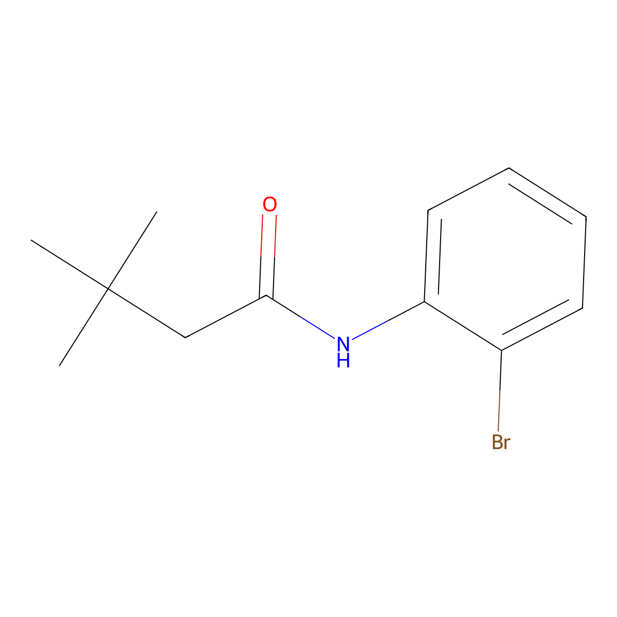 N-(2-bromophenyl)-3,3-dimethylbutanamide molecular structure, CAS 349540-04-1