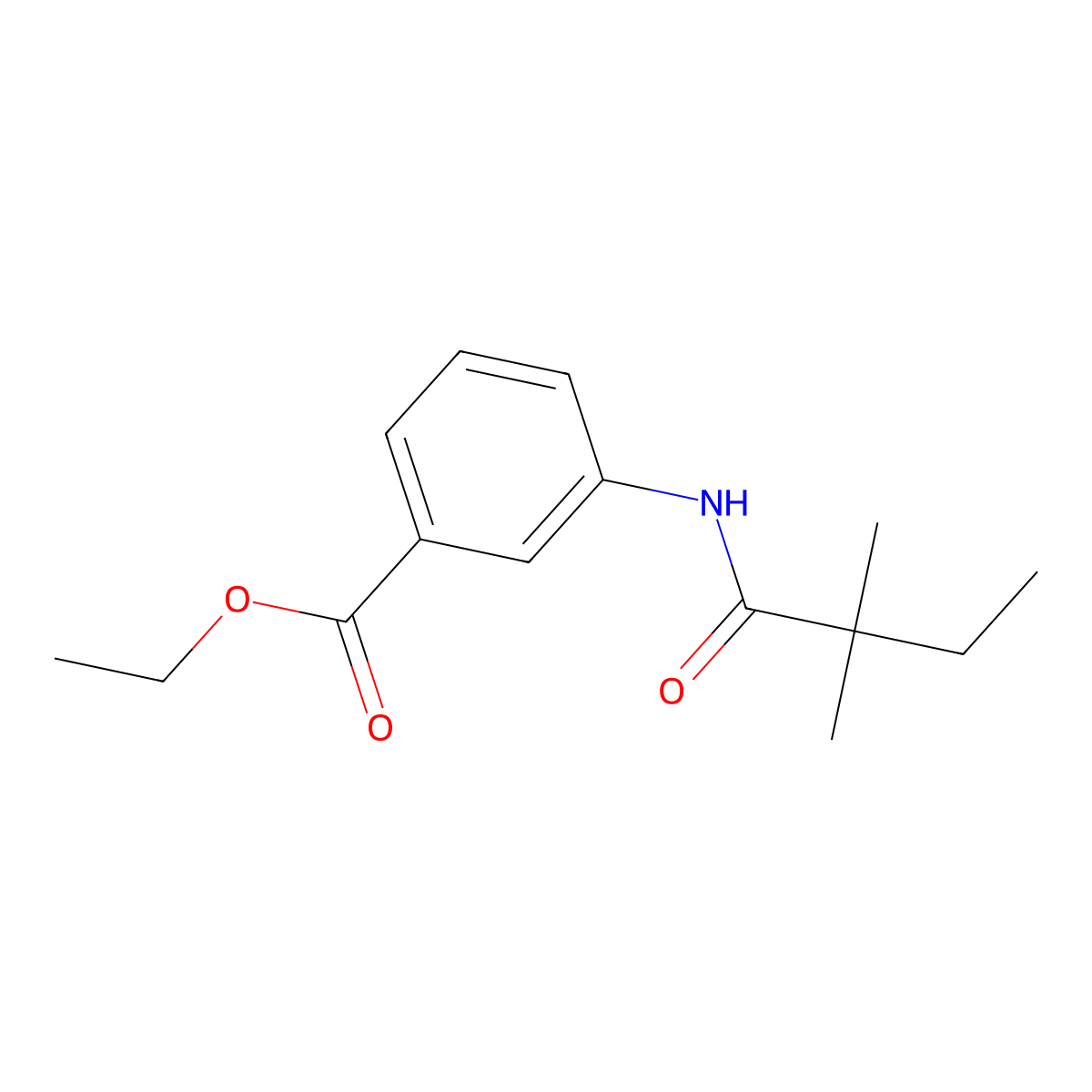 Ethyl 3-(2,2-dimethylbutanoylamino)benzoate molecular structure, CAS 349540-07-4