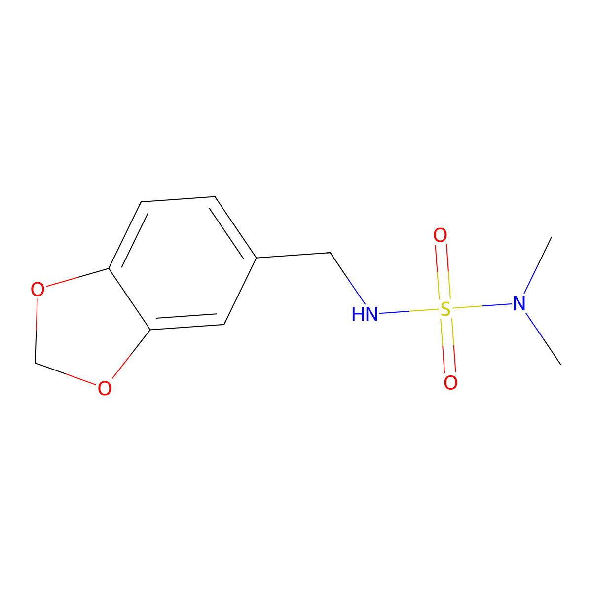 5-[(Dimethylsulfamoylamino)methyl]-1,3-benzodioxole molecular structure, CAS 349540-43-8
