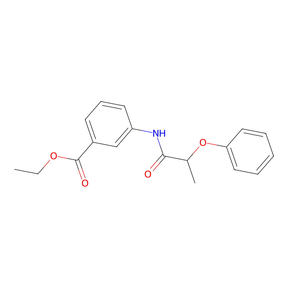 Ethyl 3-[(2-phenoxypropanoyl)amino]benzoate molecular structure, CAS 349542-08-1