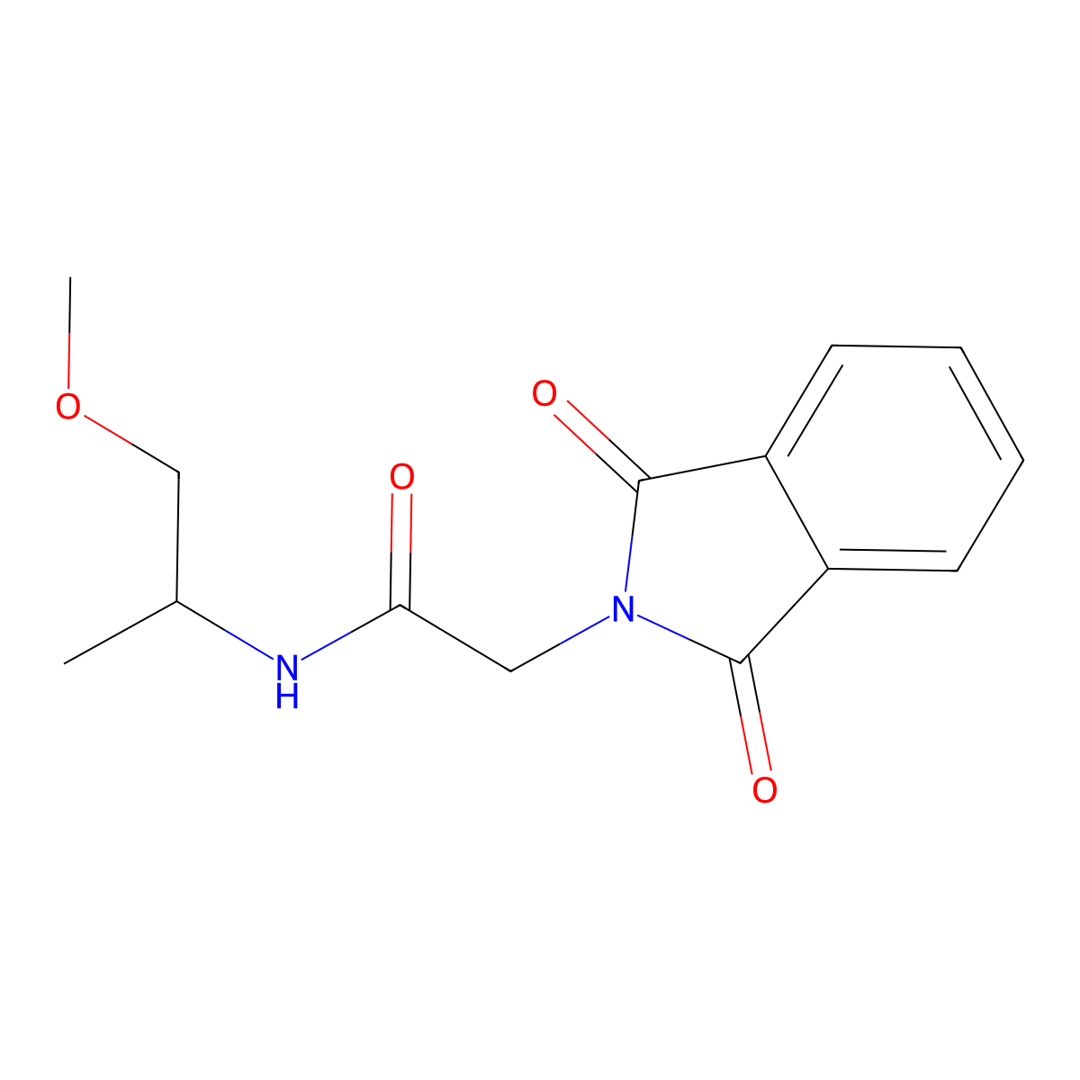 2-(1,3-dioxoisoindol-2-yl)-N-(1-methoxypropan-2-yl)acetamide molecular structure, CAS 349542-41-2