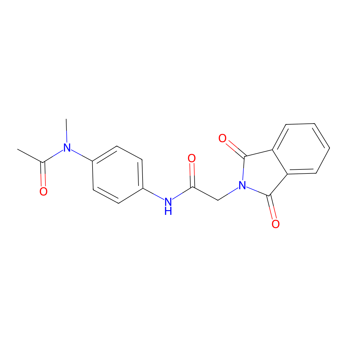 N-[4-[acetyl(methyl)amino]phenyl]-2-(1,3-dioxoisoindol-2-yl)acetamide molecular structure, CAS 349542-42-3