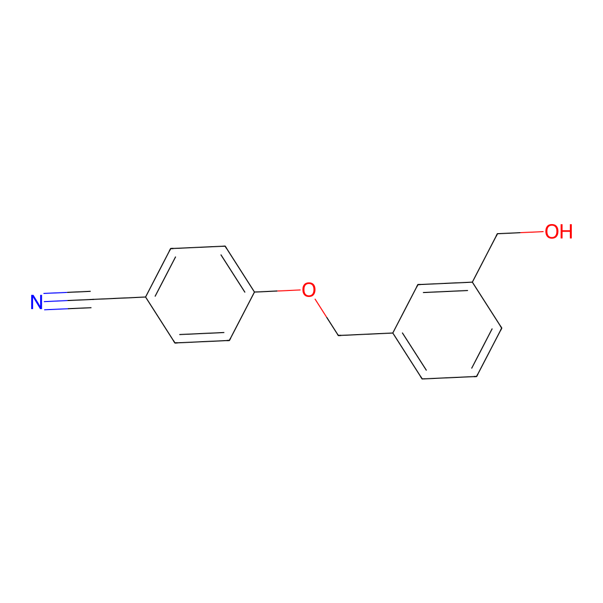 4-{[3-(Hydroxymethyl)benzyl]oxy}benzonitrile molecular structure, CAS 349542-88-7