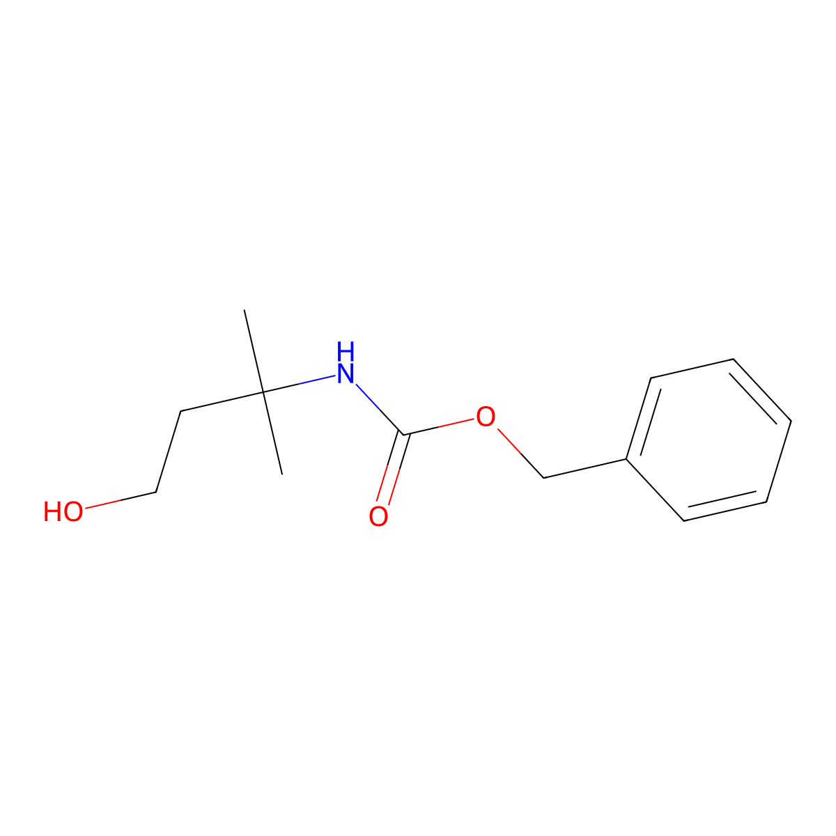 Benzyl (4-hydroxy-2-methylbutan-2-yl)carbamate molecular structure, CAS 349546-49-2