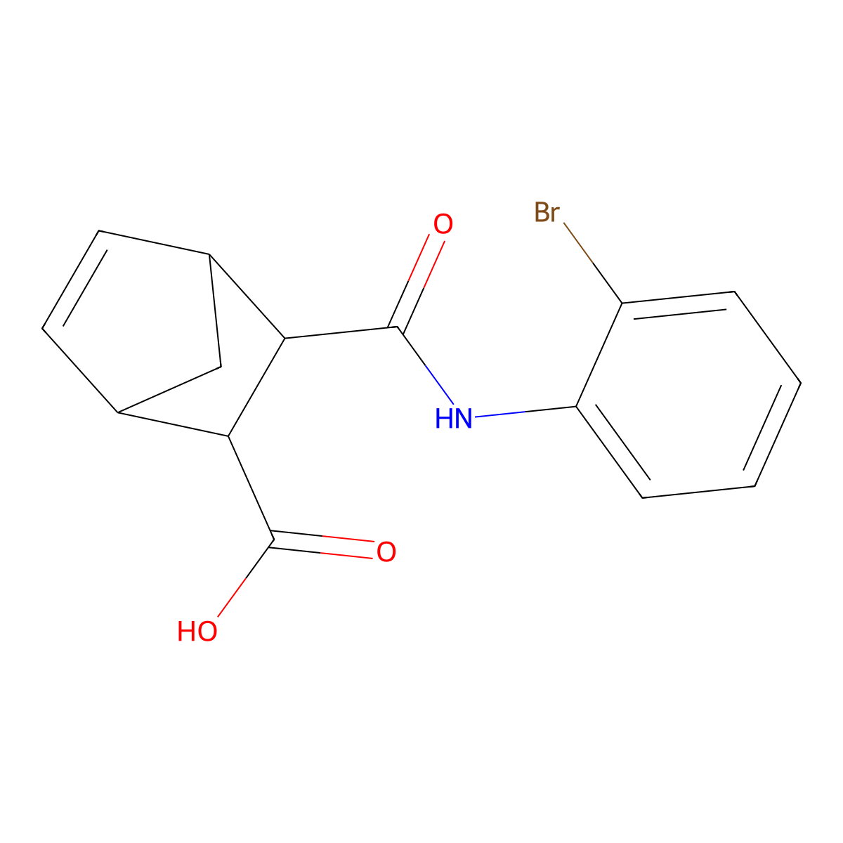 2-[(2-Bromophenyl)carbamoyl]bicyclo[2.2.1]hept-5-ene-3-carboxylic acid molecular structure, CAS 349549-23-1