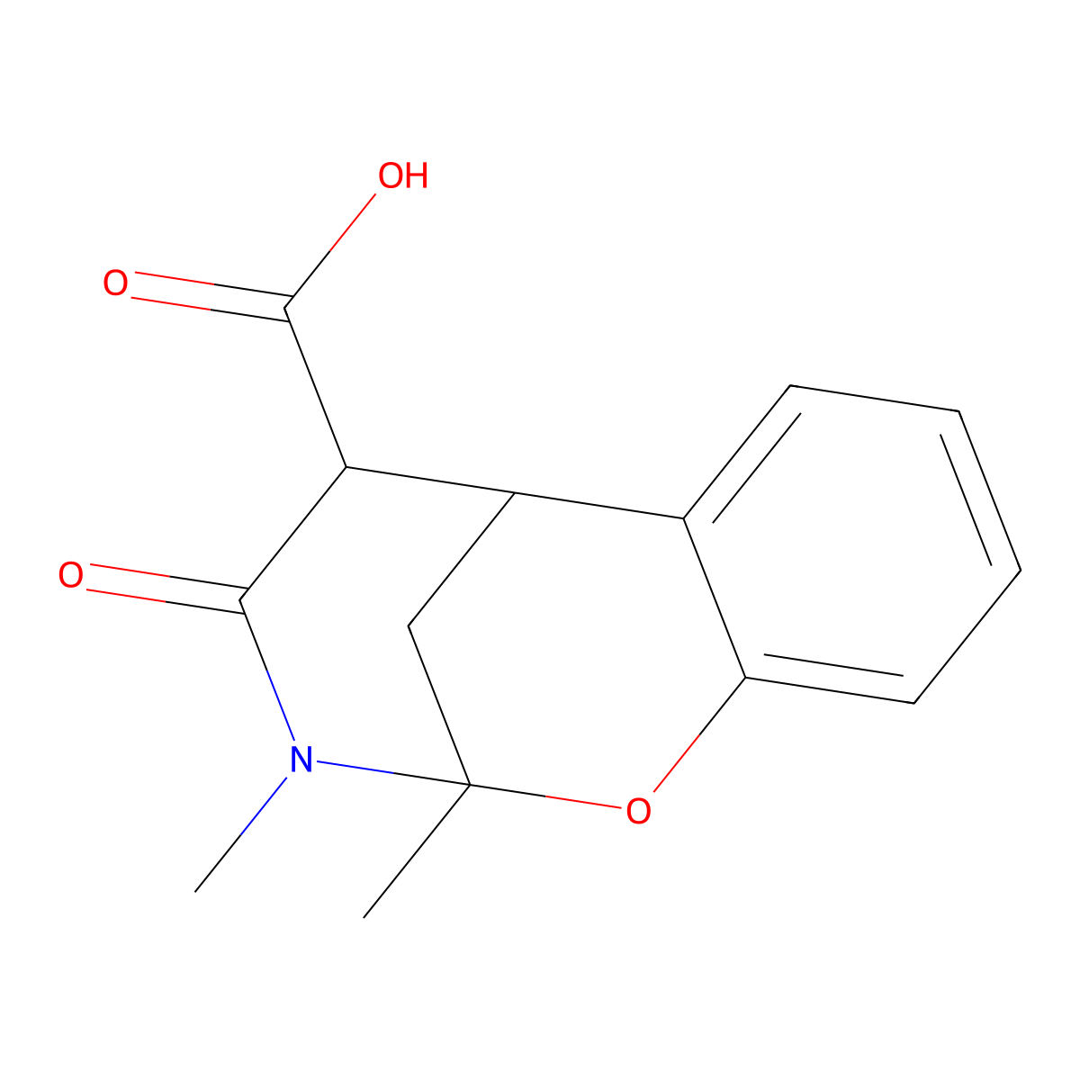 2,3-dimethyl-4-oxo-3,4,5,6-tetrahydro-2H-2,6-methano-1,3-benzoxazocine-5-carboxylic acid molecular structure, CAS 349549-26-4