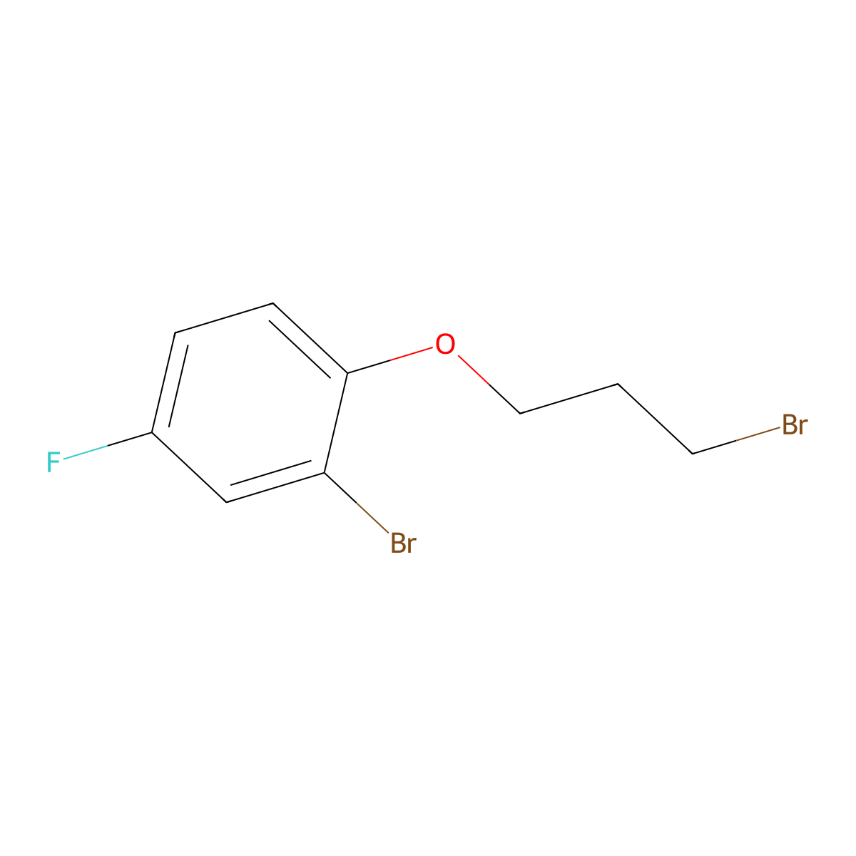 2-Bromo-1-(3-bromopropoxy)-4-fluorobenzene molecular structure, CAS 349550-80-7