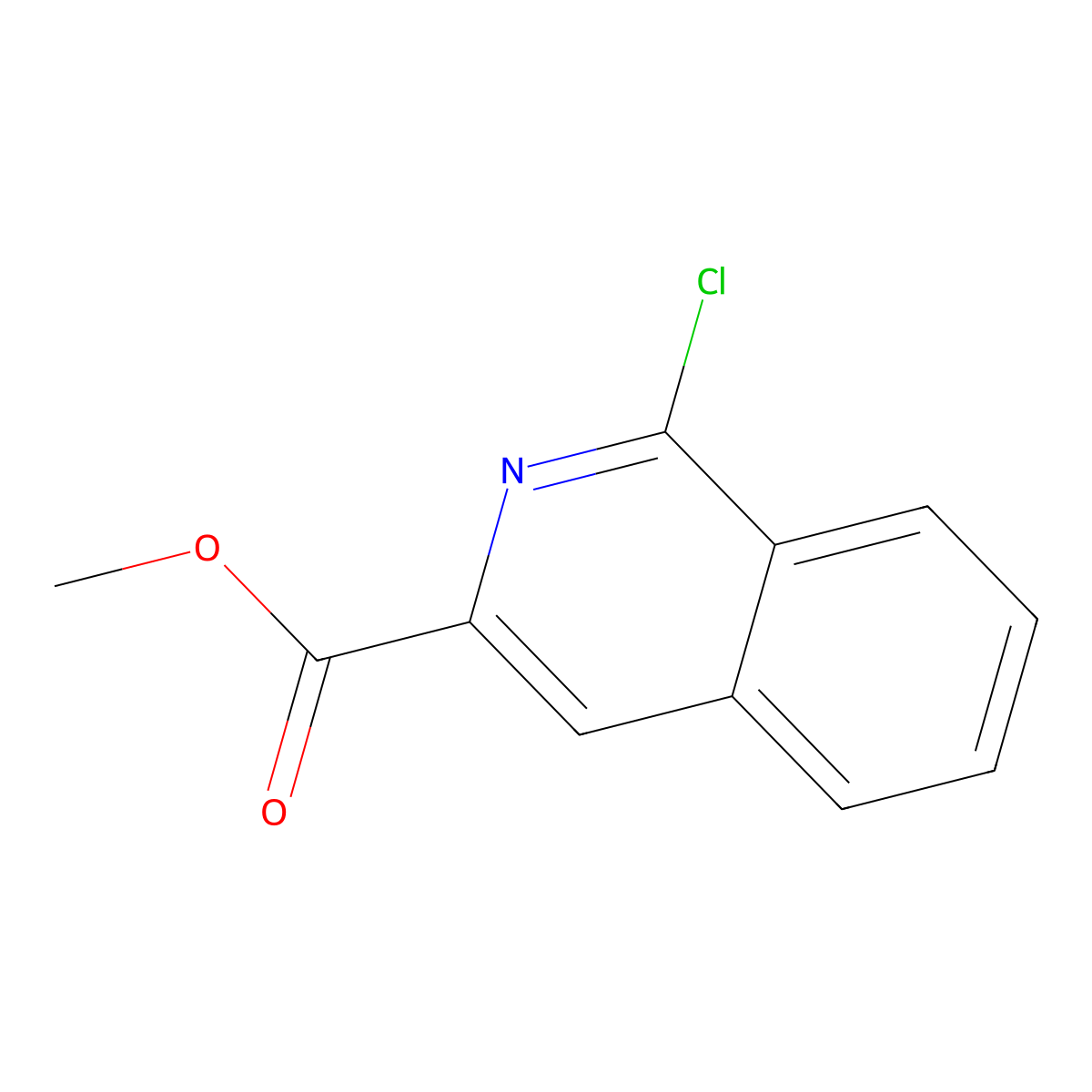 Methyl 1-chloroisoquinoline-3-carboxylate molecular structure, CAS 349552-70-1