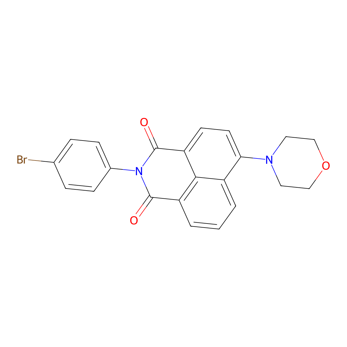 2-(4-bromophenyl)-6-(4-morpholinyl)-1H-benzo[de]isoquinoline-1,3(2H)-dione molecular structure, CAS 349563-70-8