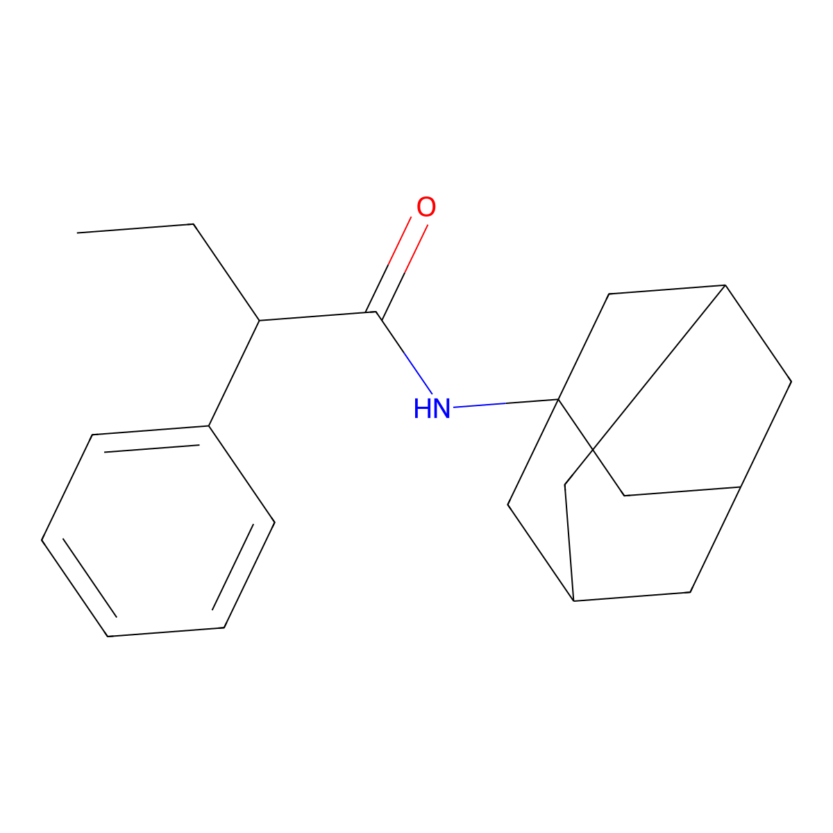 N-(1-adamantyl)-2-phenylbutanamide molecular structure, CAS 349565-22-6
