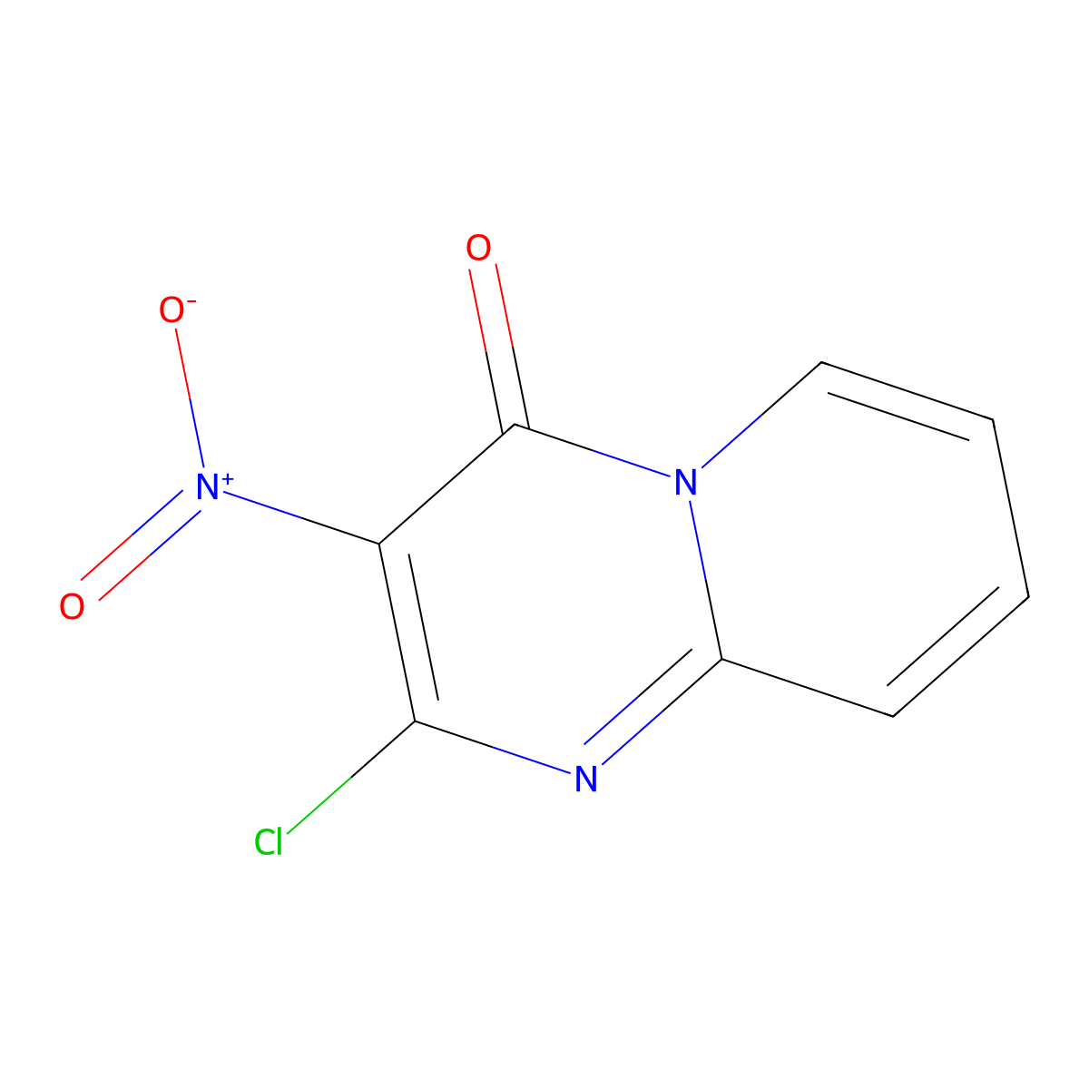 2-chloro-3-nitro-4H-pyrido[1,2-a]pyrimidin-4-one molecular structure, CAS 349573-14-4