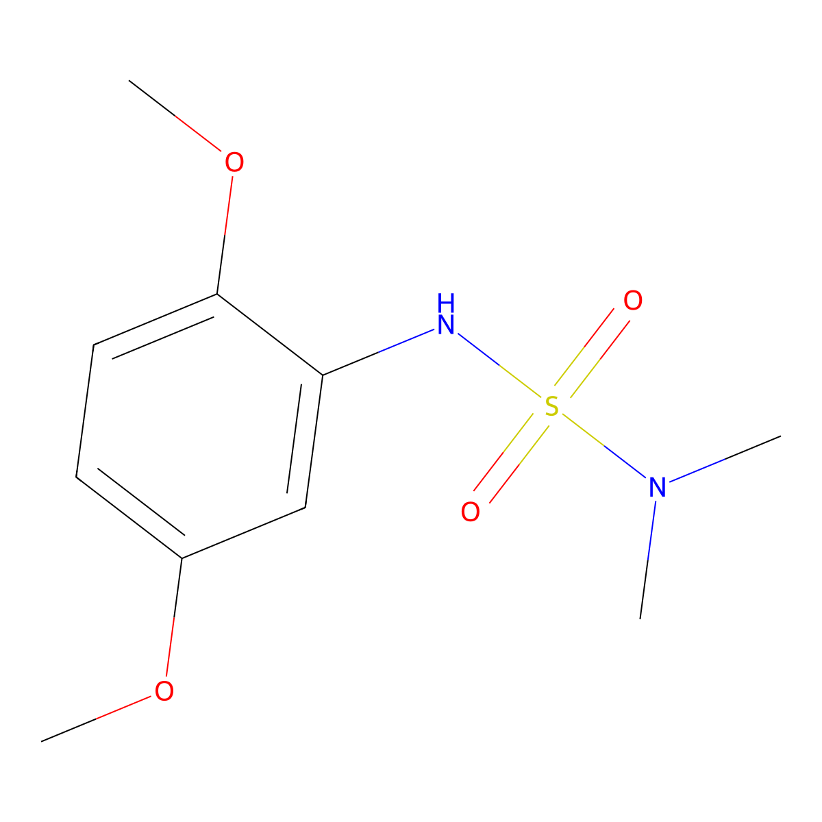 (2,5-Dimethoxyphenyl)[(dimethylamino)sulfonyl]amine molecular structure, CAS 349573-43-9