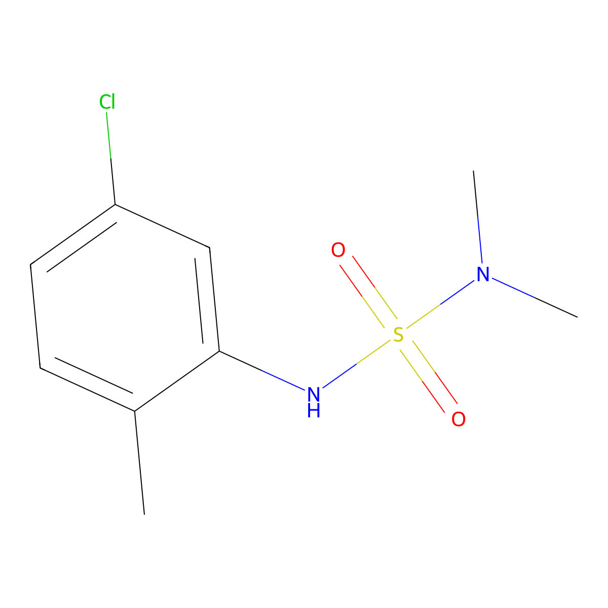 [(5-Chloro-2-methylphenyl)sulfamoyl]dimethylamine molecular structure, CAS 349573-87-1