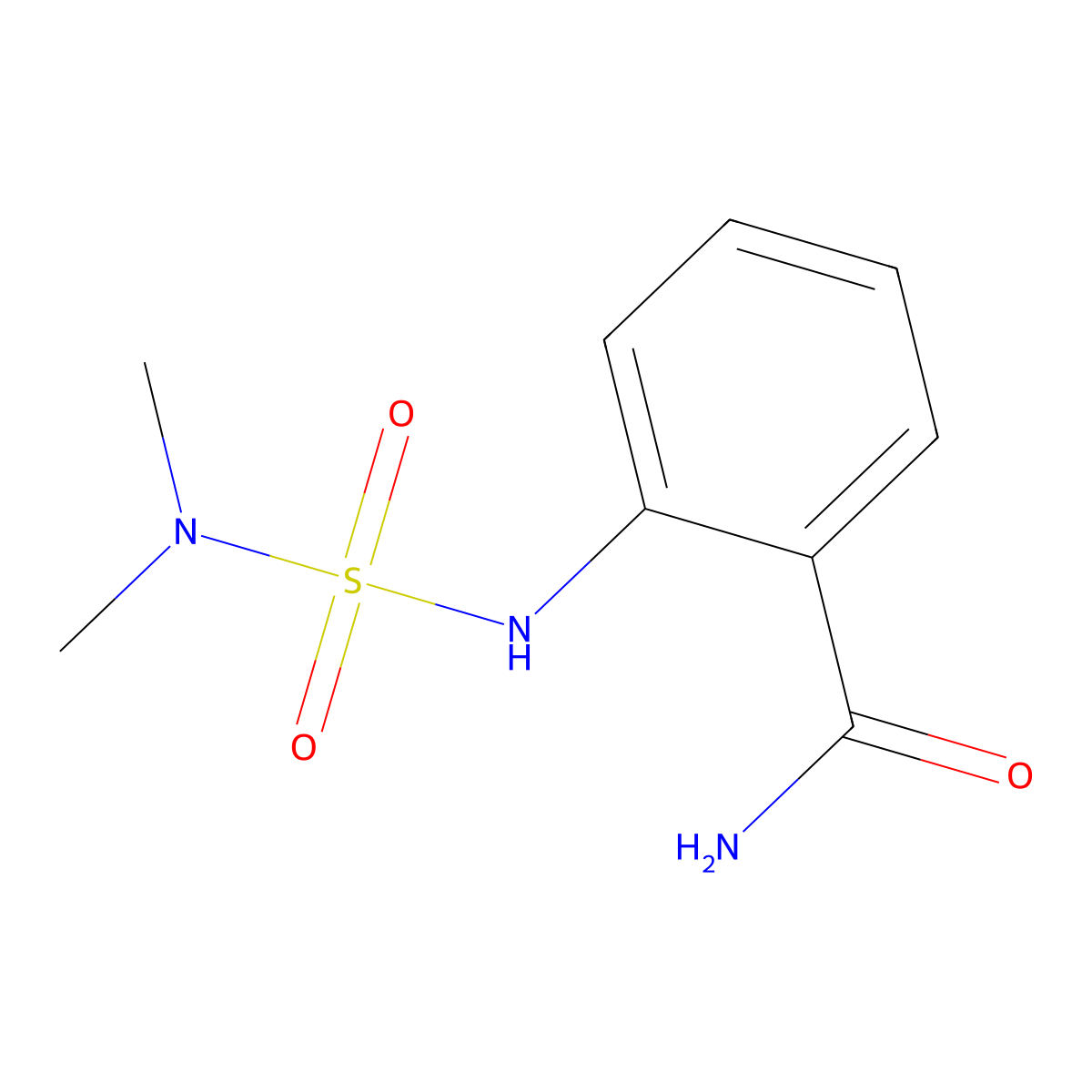 2-(Dimethylsulfamoylamino)benzamide molecular structure, CAS 349573-91-7