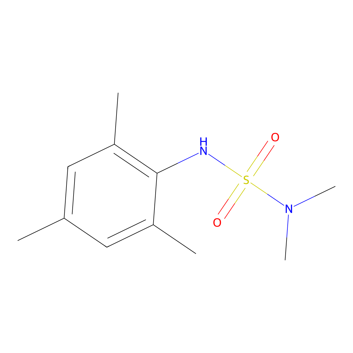 [(Dimethylamino)sulfonyl](2,4,6-trimethylphenyl)amine molecular structure, CAS 349574-03-4
