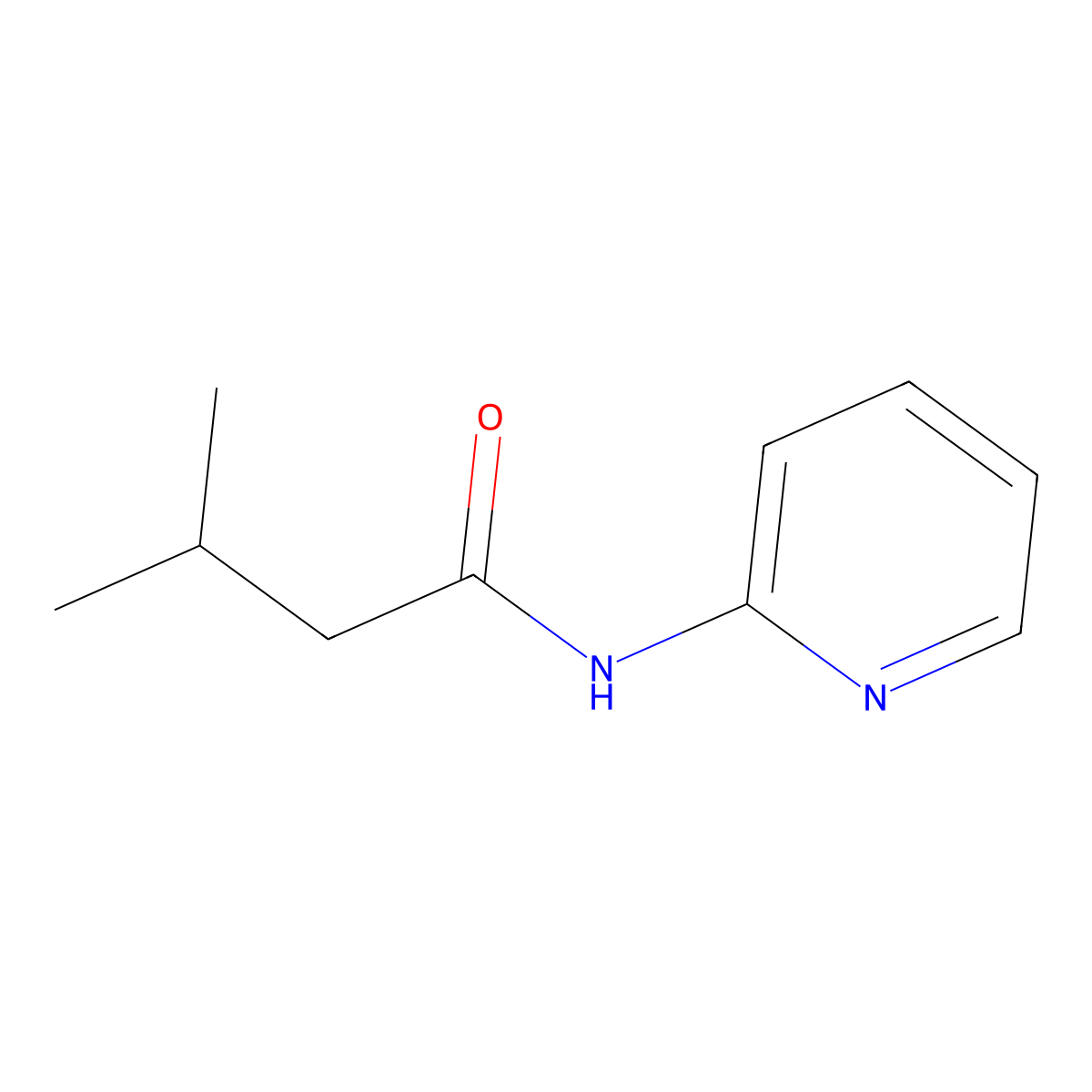 3-methyl-N-pyridin-2-ylbutanamide molecular structure, CAS 349574-30-7