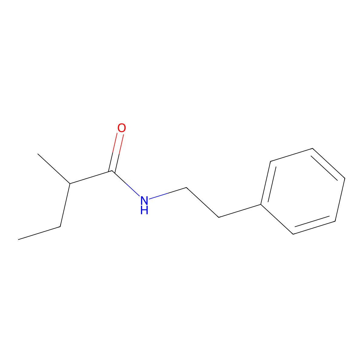 2-methyl-N-(2-phenylethyl)butanamide molecular structure, CAS 349576-55-2