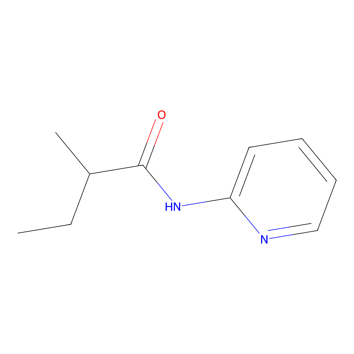 2-methyl-N-pyridin-2-ylbutanamide molecular structure, CAS 349576-62-1