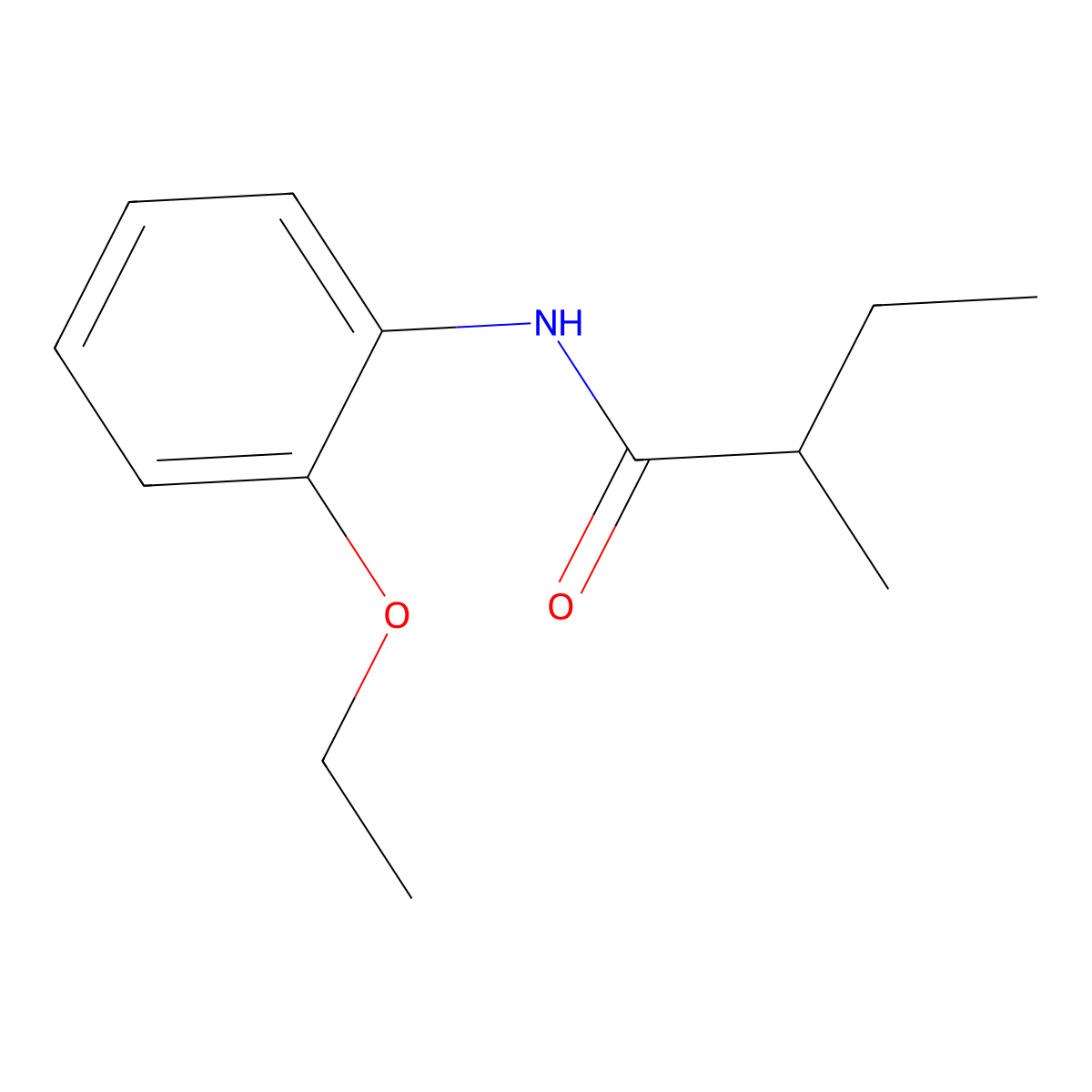 N-(2-ethoxyphenyl)-2-methylbutanamide molecular structure, CAS 349576-83-6
