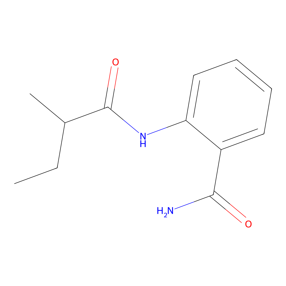 2-(2-Methylbutanoylamino)benzamide molecular structure, CAS 349577-02-2