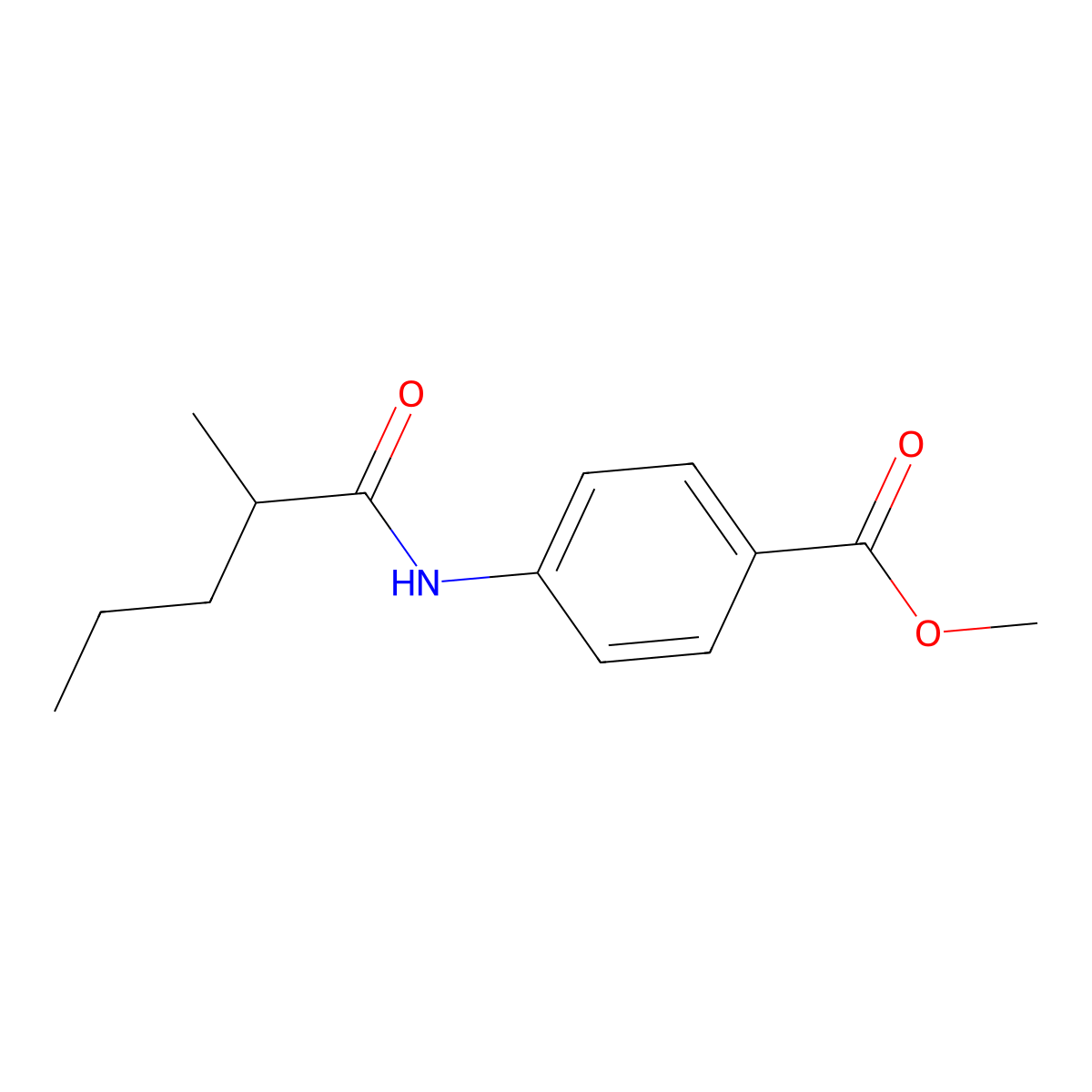Methyl 4-(2-methylpentanoylamino)benzoate molecular structure, CAS 349578-65-0