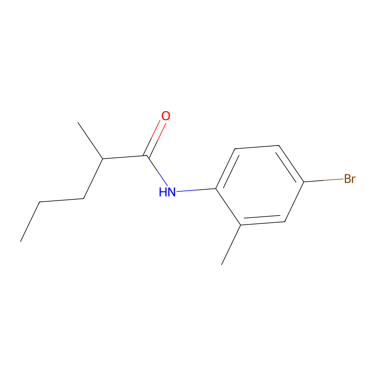 N-(4-bromo-2-methylphenyl)-2-methylpentanamide molecular structure, CAS 349578-76-3