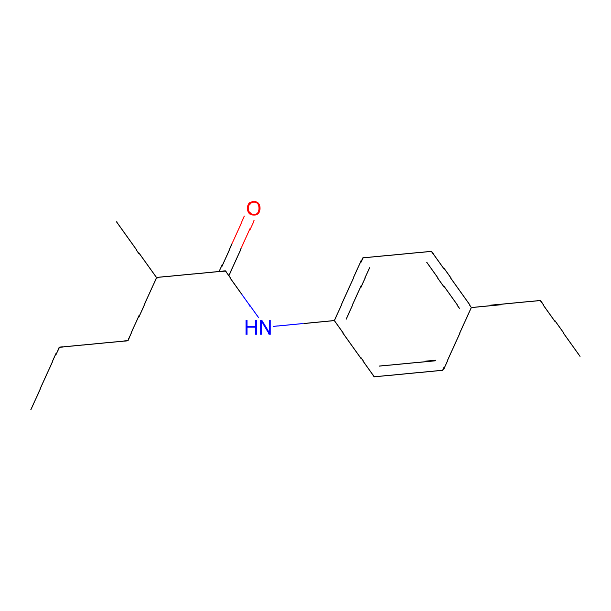 N-(4-ethylphenyl)-2-methylpentanamide molecular structure, CAS 349578-89-8