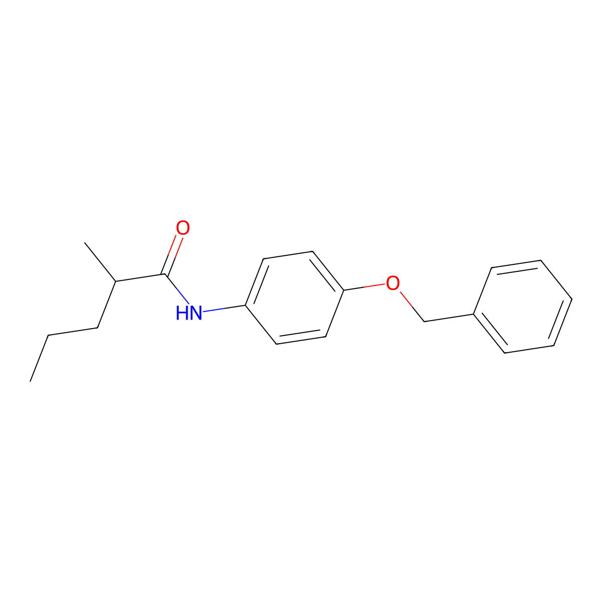 N-[4-(benzyloxy)phenyl]-2-methylpentanamide molecular structure, CAS 349578-92-3