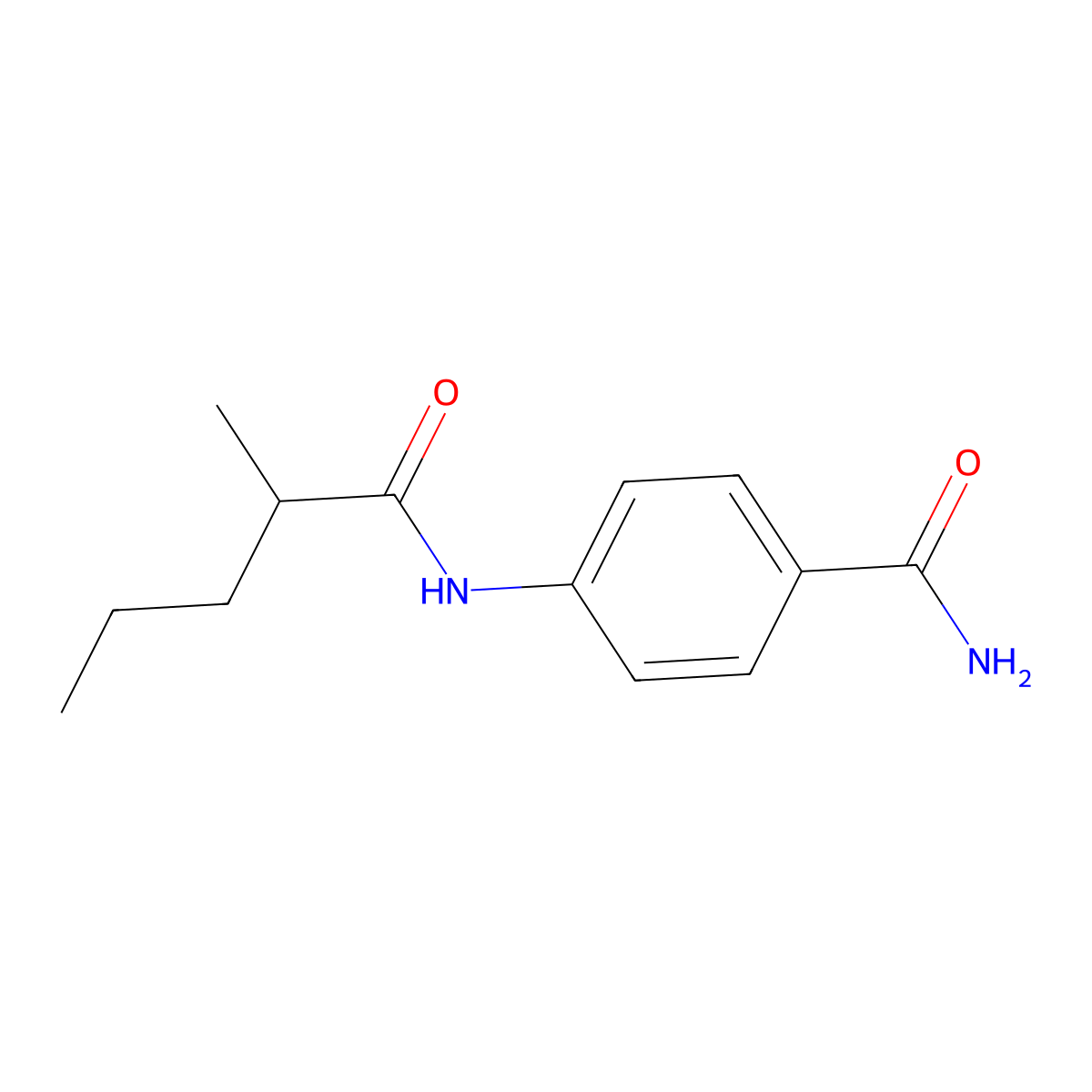 4-(2-Methylpentanoylamino)benzamide molecular structure, CAS 349579-13-1