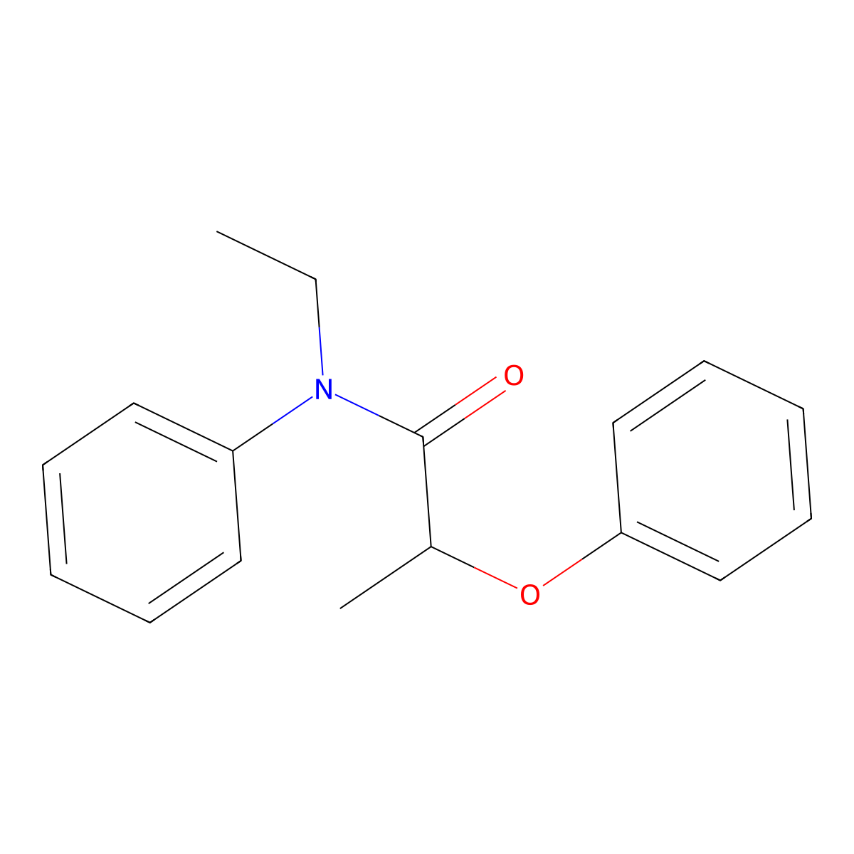 N-ethyl-2-phenoxy-N-phenylpropanamide molecular structure, CAS 349579-27-7