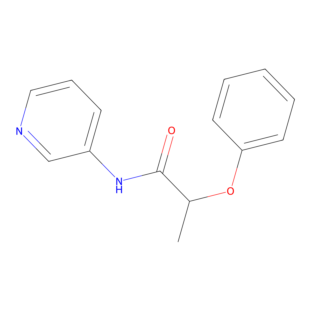 2-phenoxy-N-pyridin-3-ylpropanamide molecular structure, CAS 349579-30-2