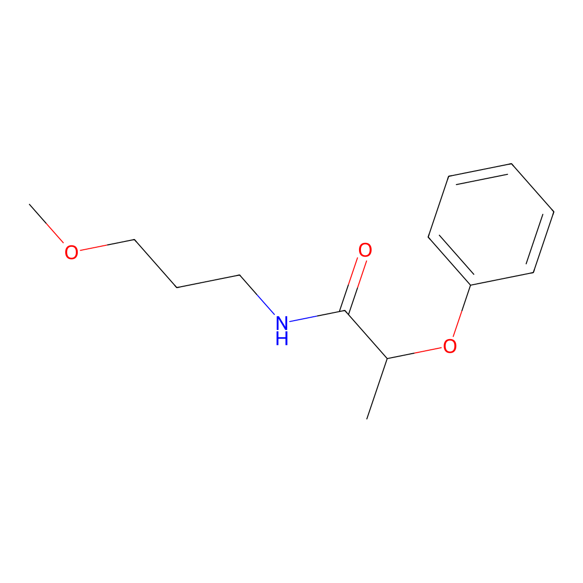 N-(3-methoxypropyl)-2-phenoxypropanamide molecular structure, CAS 349579-31-3